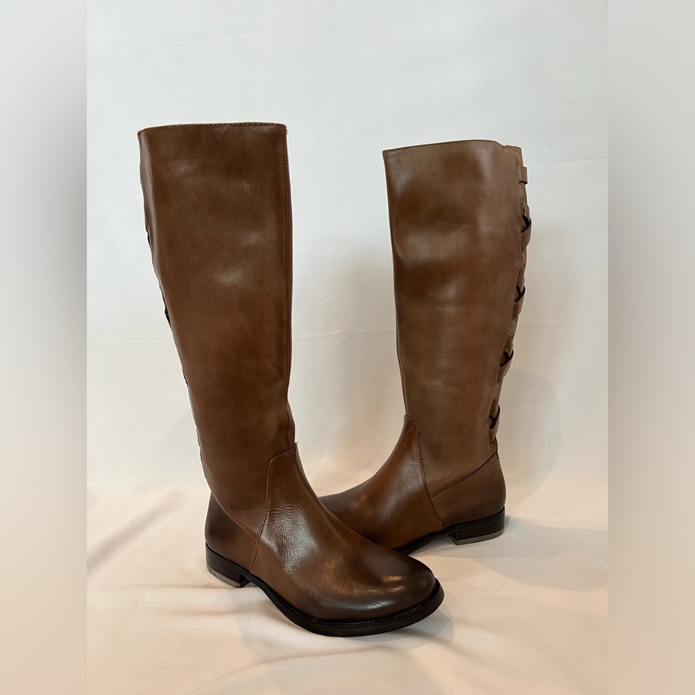 Arturo Chiang Filicia Leather Knee High Boots | Vintage Cognac | Size 6.5
